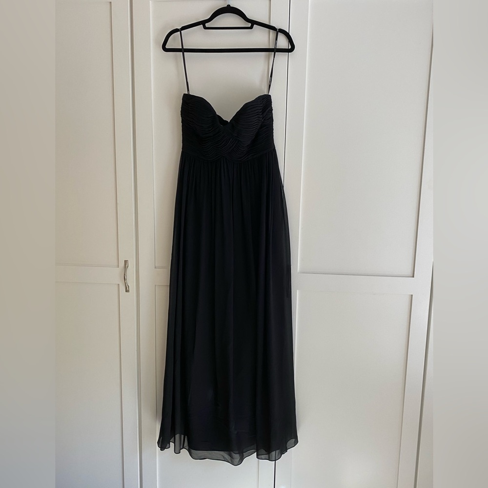 Strapless silk dress
